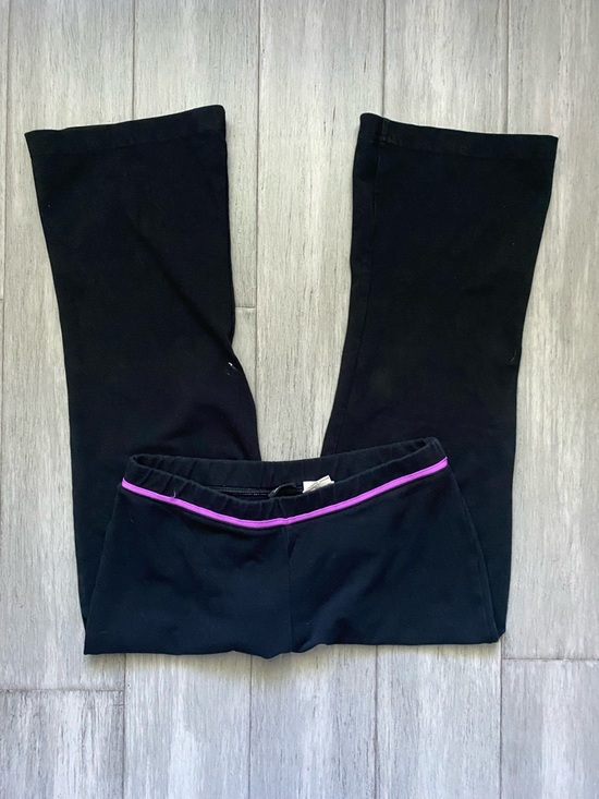 Mossimo Supply Co. Pants - Mossimo Black Yoga Pants with Purple Waistband Accent Cotton Athletic Y2K 2000s